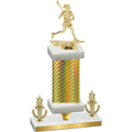 Premium Single Gold Carbon Fiber Victory Lacrosse Trophy