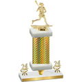 Premium Single Gold Carbon Fiber Year Lacrosse Trophy