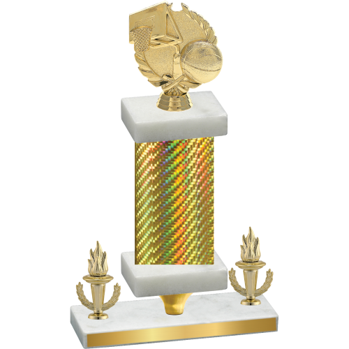 Premium Single Gold Carbon Fiber Victory Basketball Trophy