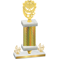 Premium Single Gold Carbon Fiber Fourth Place Pickleball Trophy
