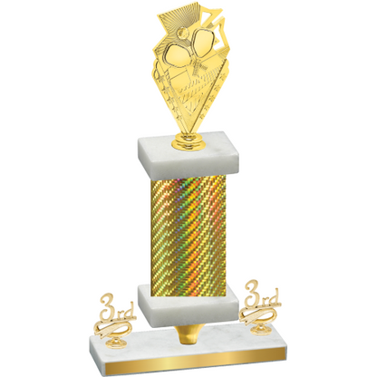 Premium Single Gold Carbon Fiber Third Place Pickleball Trophy