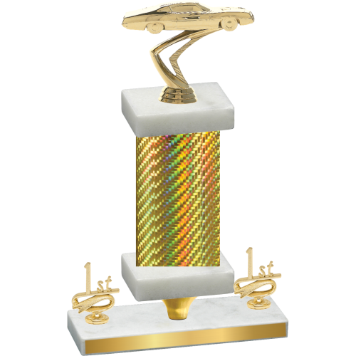Premium Single Gold Carbon Fiber First Place Cars Trophy