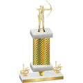 Premium Single Gold Carbon Fiber First Place Archery Trophy