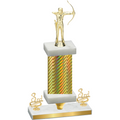 Premium Single Gold Carbon Fiber Third Place Archery Trophy