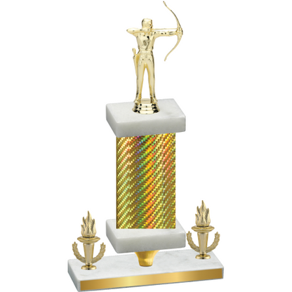 Premium Single Gold Carbon Fiber Victory Archery Trophy