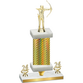 Premium Single Gold Carbon Fiber Year Archery Trophy