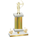 Premium Single Gold Carbon Fiber First Place Archery Trophy