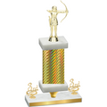 Premium Single Gold Carbon Fiber Third Place Archery Trophy