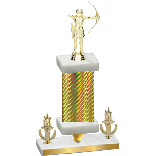 Premium Single Gold Carbon Fiber Victory Archery Trophy