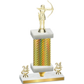 Premium Single Gold Carbon Fiber Year Archery Trophy