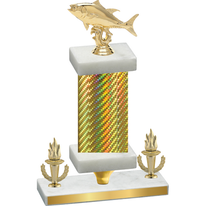 Premium Single Gold Carbon Fiber Victory Fishing Trophy