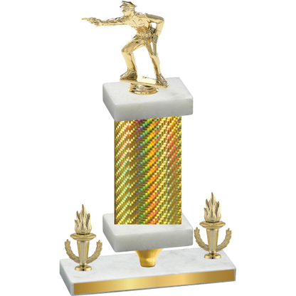 Premium Single Gold Carbon Fiber Victory Shooter Trophy