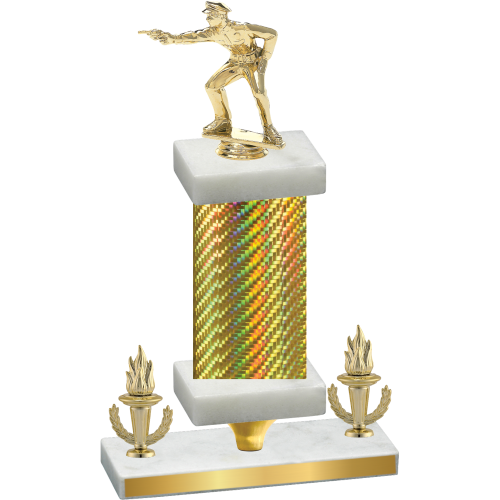 Premium Single Gold Carbon Fiber Victory Shooter Trophy