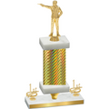 Premium Single Gold Carbon Fiber First Place Shooter Trophy