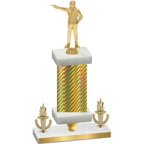 Premium Single Gold Carbon Fiber Victory Shooter Trophy