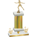 Premium Single Gold Carbon Fiber Second Place Skater Trophy