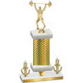 Premium Single Gold Carbon Fiber Victory Weights Trophy