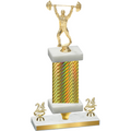 Premium Single Gold Carbon Fiber Year Weights Trophy