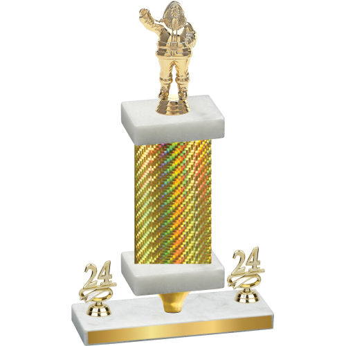 Premium Single Gold Carbon Fiber Year Holiday Trophy