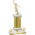 Premium Single Gold Carbon Fiber First Place Basketball Trophy