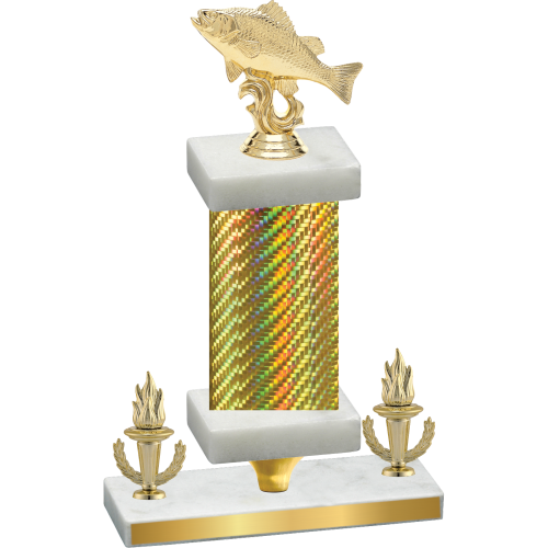 Premium Single Gold Carbon Fiber Victory Fishing Trophy