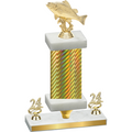 Premium Single Gold Carbon Fiber Year Fishing Trophy