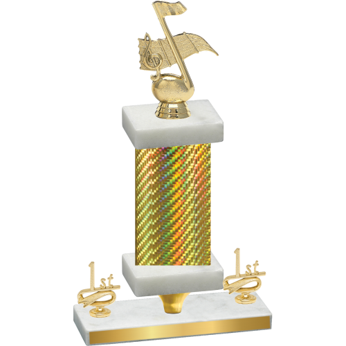 Premium Single Gold Carbon Fiber First Place Music Trophy