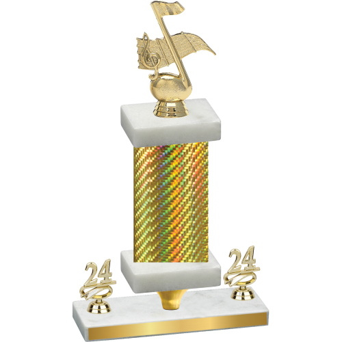 Premium Single Gold Carbon Fiber Year Music Trophy