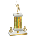 Premium Single Gold Carbon Fiber Victory Golf Trophy