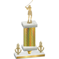 Premium Single Gold Carbon Fiber Victory Golf Trophy