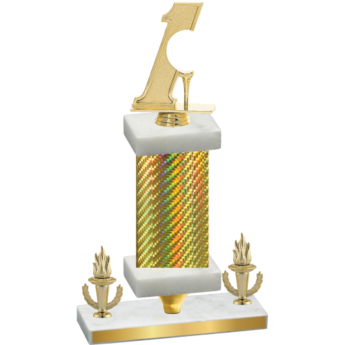 Premium Single Gold Carbon Fiber Victory Golf Trophy
