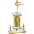 Premium Single Gold Carbon Fiber Victory Karate Trophy