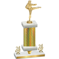 Premium Single Gold Carbon Fiber Year Karate Trophy