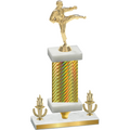 Premium Single Gold Carbon Fiber Victory Karate Trophy