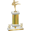 Premium Single Gold Carbon Fiber Year Karate Trophy