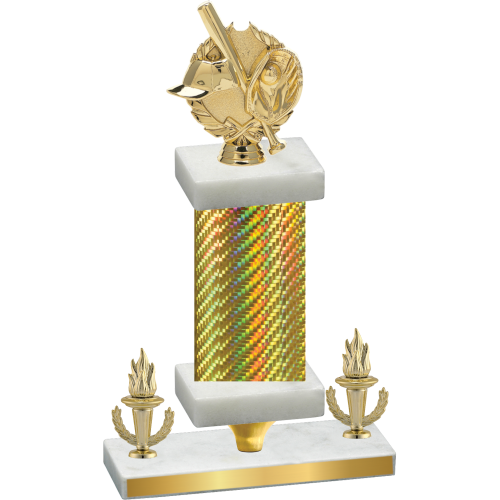 Premium Single Gold Carbon Fiber Victory Baseball Trophy