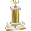 Premium Single Gold Carbon Fiber Fourth Place Academics Trophy