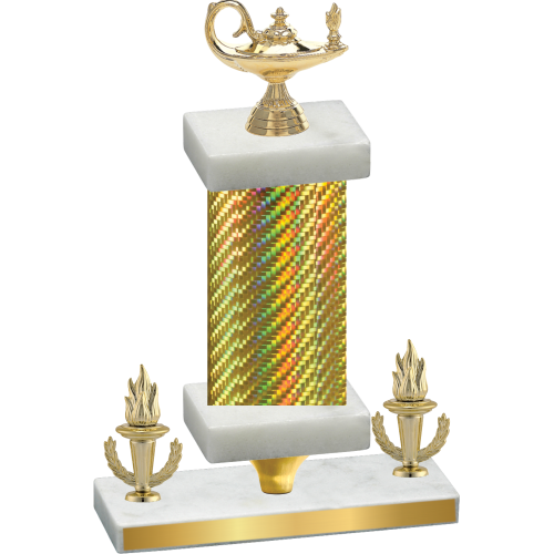 Premium Single Gold Carbon Fiber Victory Academics Trophy