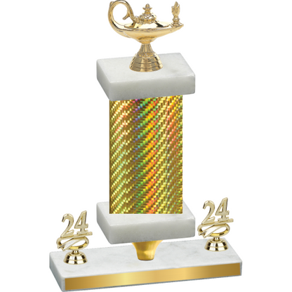 Premium Single Gold Carbon Fiber Year Academics Trophy
