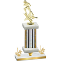 Premium Single Silver Glacier First Place Football Trophy