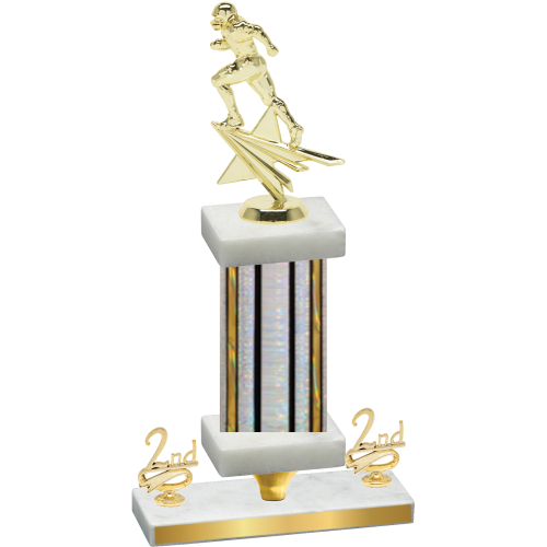 Premium Single Silver Glacier Second Place Football Trophy