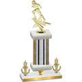 Premium Single Silver Glacier Victory Football Trophy