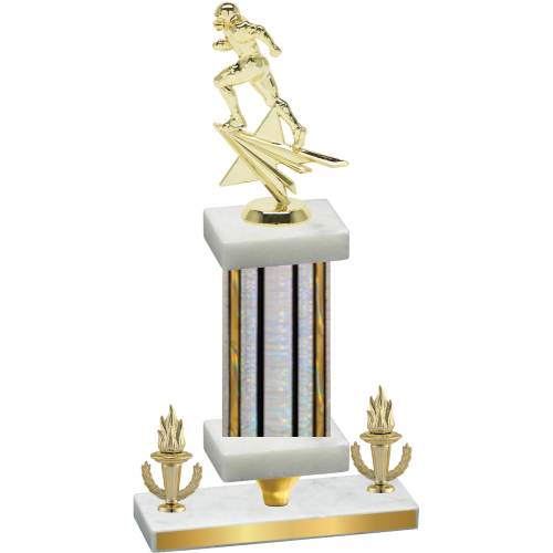 Premium Single Silver Glacier Victory Football Trophy