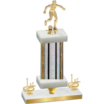 Premium Single Silver Glacier First Place Soccer Trophy