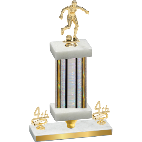 Premium Single Silver Glacier Fourth Place Soccer Trophy