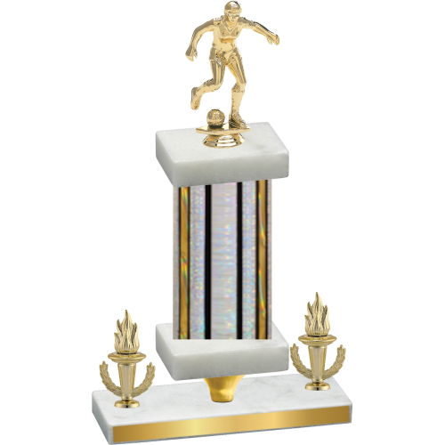 Premium Single Silver Glacier Victory Soccer Trophy