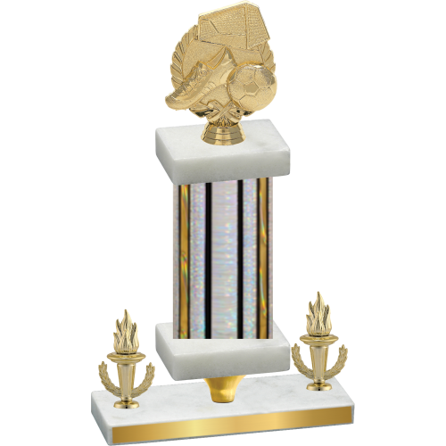 Premium Single Silver Glacier Victory Soccer Trophy