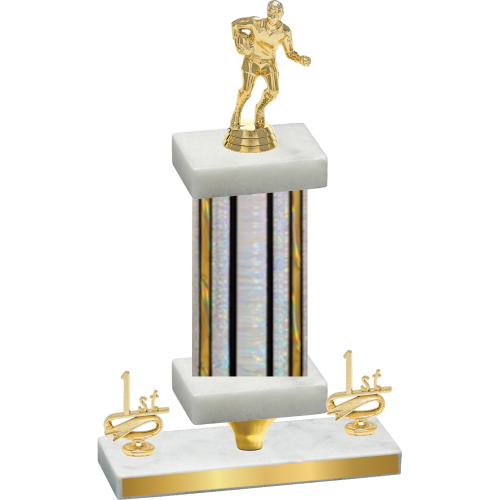 Premium Single Silver Glacier First Place Rugby Trophy