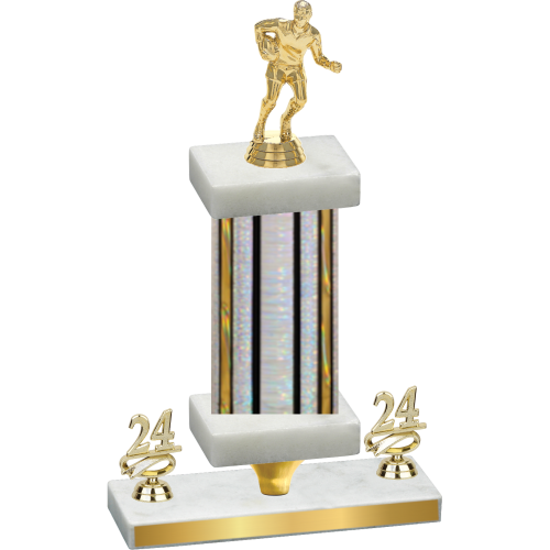 Premium Single Silver Glacier Year Rugby Trophy