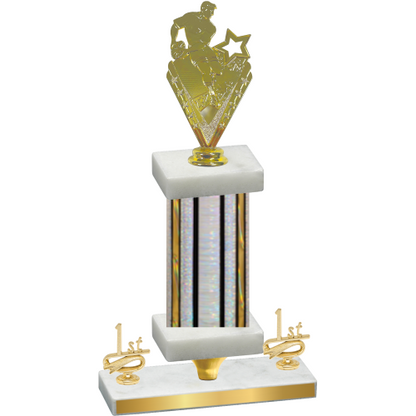 Premium Single Silver Glacier First Place Rugby Trophy